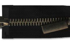 Молния металл Т-5 2 замка 75см (100шт) оксид