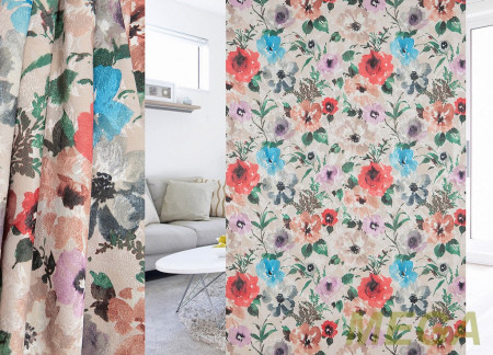 Ткани портьерные Печать Жаккард GL PP1108-3/150 P Pech