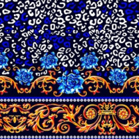 Полотно трикотажное Кулирка 30/1 набивная в рулоне  в Пензе